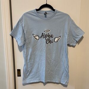 Alpha Chi Gildan T-Shirt (S) - Light Blue